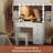 Greyden 14 Hollywood Bulbs Vanity Set with Hidden Space and Outlets-88357389