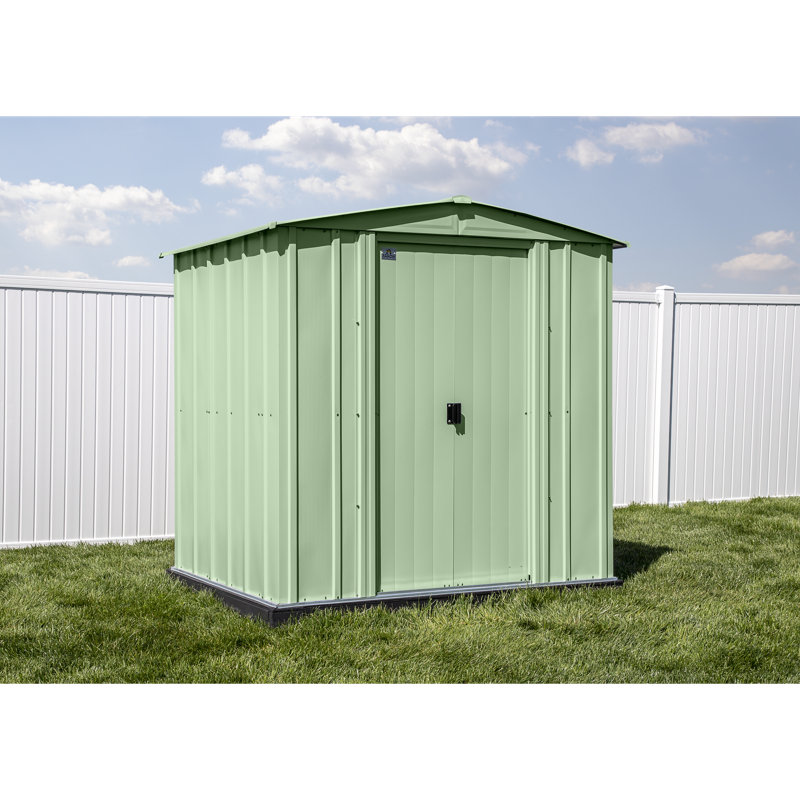 6 ft. x 5 ft. Sage Green Galvanized Steel Storage Shed