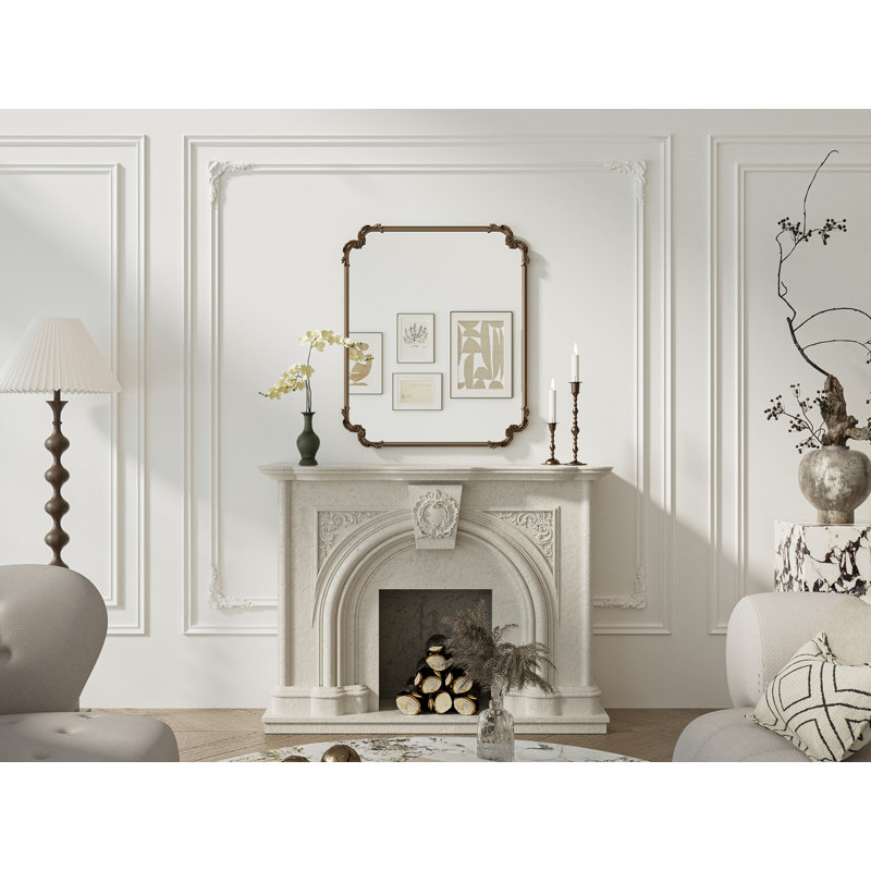 Miroir mural Genan, Or antique, 36 po x 30 po