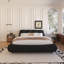 Lit plateforme Everly Quinn Elegant avec tête de lit tapissier et structure solide-825926912-823076031