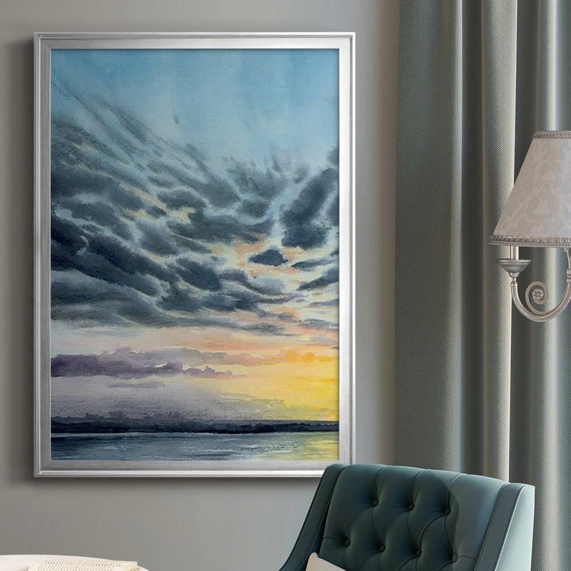 «Anastasia Island Sunset I», reproduction encadrée de qualité supérieure - prête à être accrochée, Argent