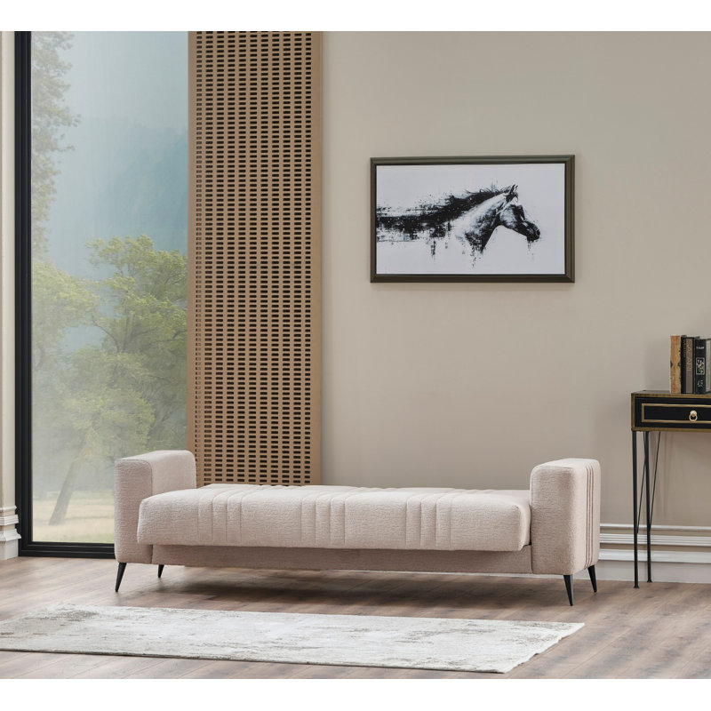 Sora Convertible Sofa, Cream