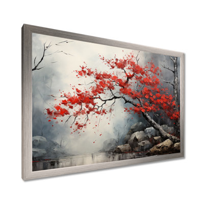 Fiery Red Maple Tree II - Tree Maple Wall Art