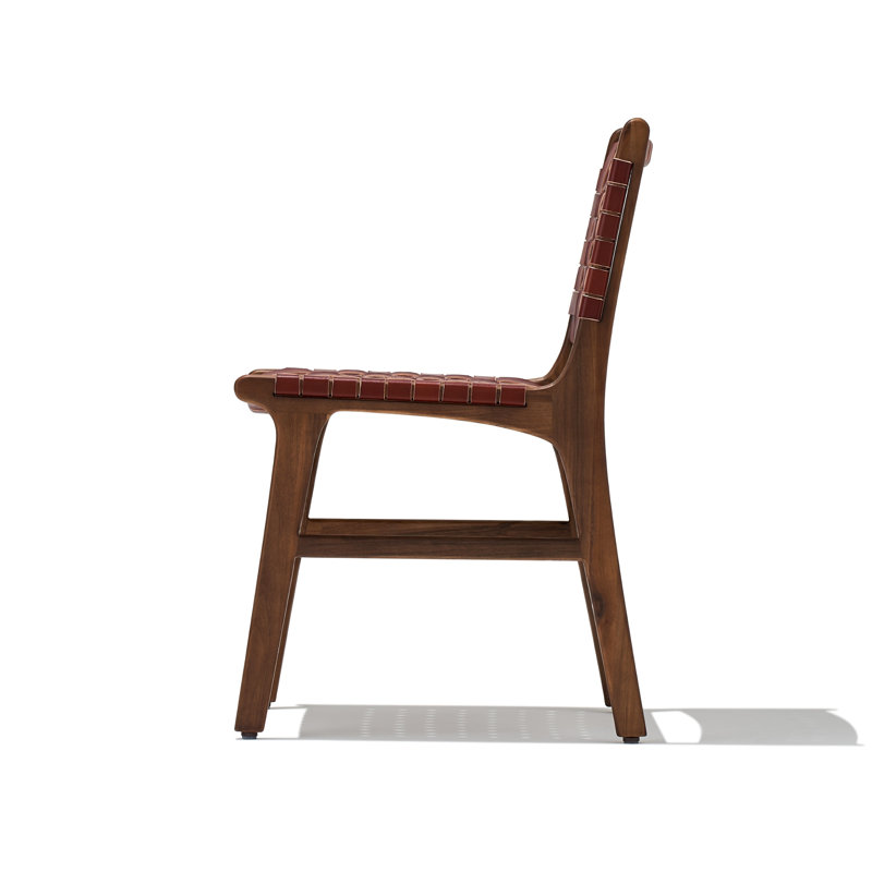 Fauteuil Marlow en cuir tressé