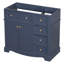 Meuble-lavabo autoportant de 36 po avec 3 tiroirs, structure en bois massif, tablette réglable et armoire de rangement à fermeture en douceur (lavabo de lavabo non inclus)-111123791