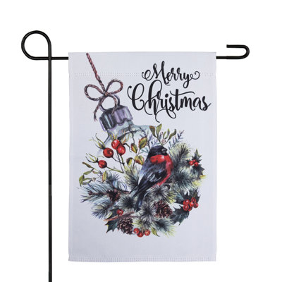 18 in. H x 12.5 in. W Nylon Christmas Garden flag