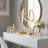 19" Gold Metal Abstract Geo Table Lamp