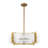 6-Light White Mist Glass Drum Chandelier-958849020