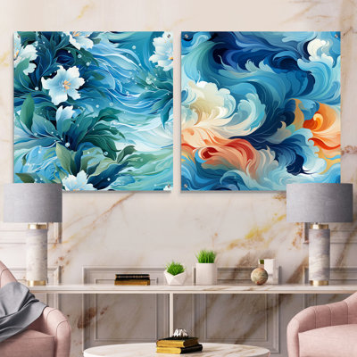 «Dooling - Coastal Tropical», ensemble de 2 verres muraux en acrylique