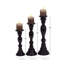 Ensemble de chandeliers de table en bois 3 pièces