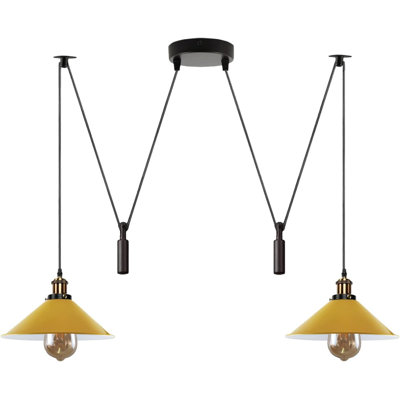 2 - Light Mata Black Cone Pendant