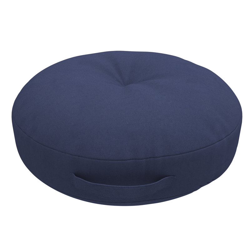 Indoor / Outdoor Circular Floor Cushion, Grey, Round 66cm