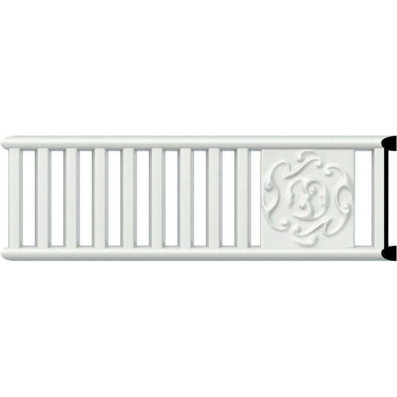SAMPLE - Endurathane Repeat Holmdel Pierced Moulding, 3"H x 3/8"P x 12"L with 16" Repeat, Factory Primed