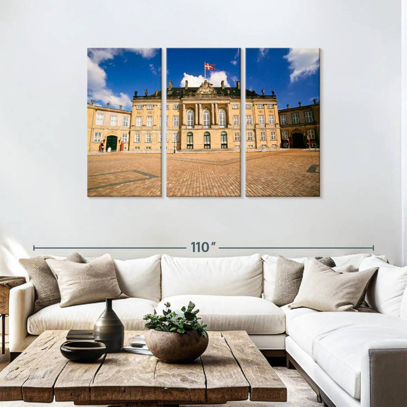 Palais d'Amalienborg, H 48 po x l 74 po