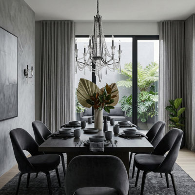 Barcelona Crystal Chandelier - 6-Light - Onyx