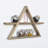 2 Piece Triangle Solid Wood Floating Shelf