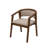 Arden U-Shaped Boucle Upholstered Dining Chairs With Armrest-118945243