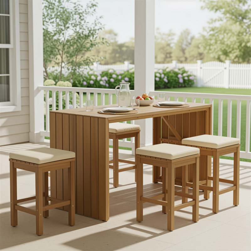 5 Piece Outdoor Bar Set
