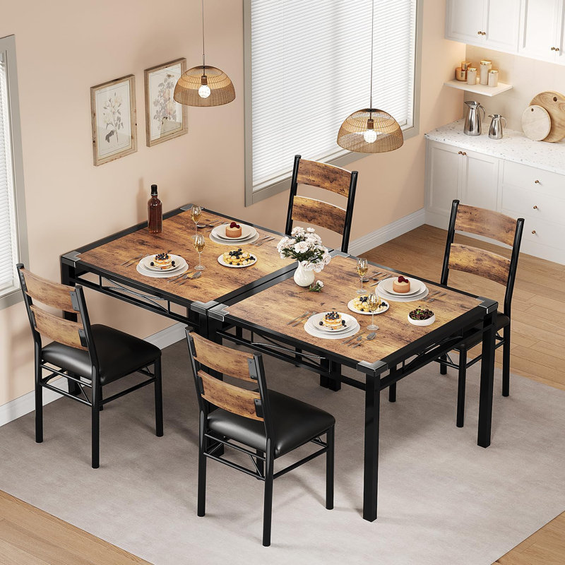 2 - Person Dining Set, Brown, Brown