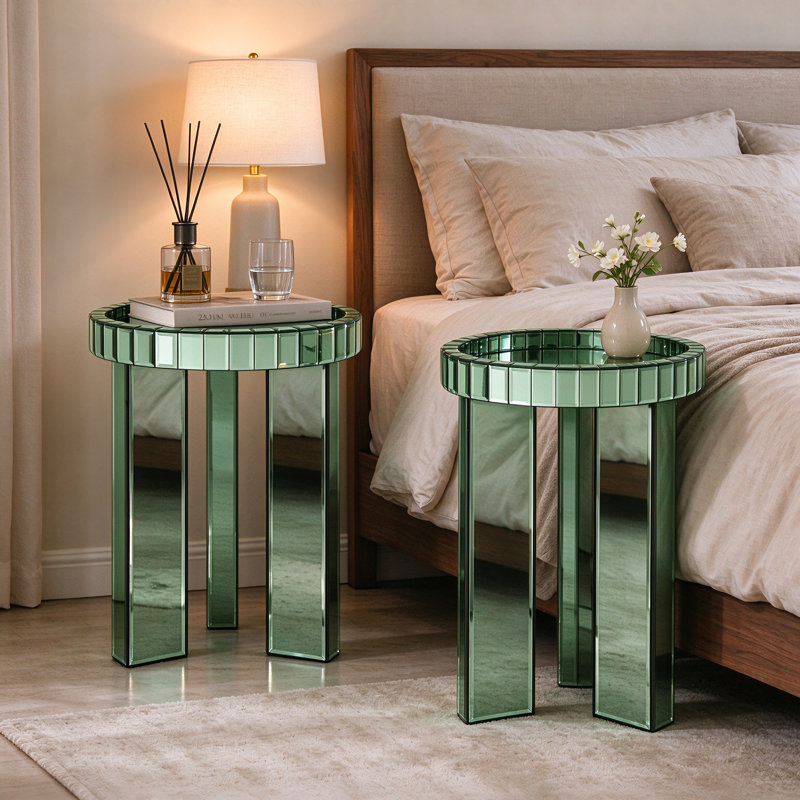 Three Leg Round Tray Top Side Table