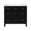 Meuble-lavabo 36 po avec lavabo intégré en résine - 4 tiroirs, 2 portes-99462014