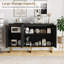Buffet Modern avec portes à chevrons et console-538053034