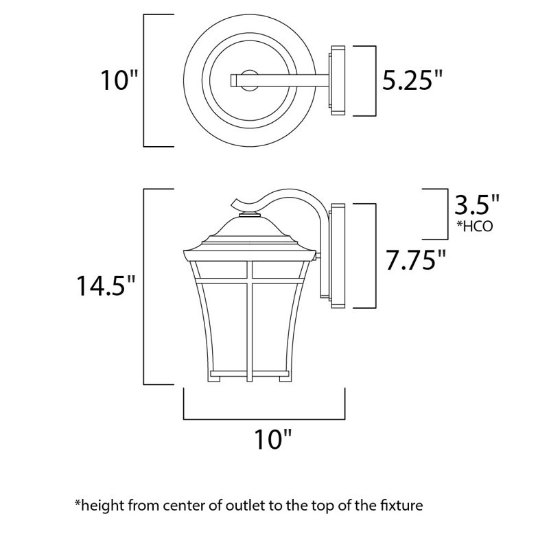 Livingston Wall Light, 14.5" H x 10" W x 12.25" D