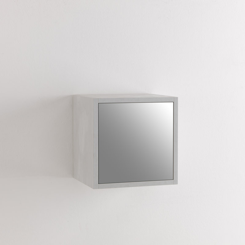 Bernice Square Cube Shelf with Adjustable Shelves, White