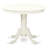 3 Piece Dinette Set for Small Spaces Contains a Round Kitchen Table with Pedestal and 2 Cream Linen Fabric Parson Dining Chairs, Linen White-123719598-123719599-123719601