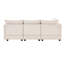 Confortable en forme de L avec rayures mobiles et élégantes, 89 x 79 po, canapé 5 places pour le salon, repose-pieds modulaire rembourré de 89 x 79 po, rayure verticale confortable, tissu