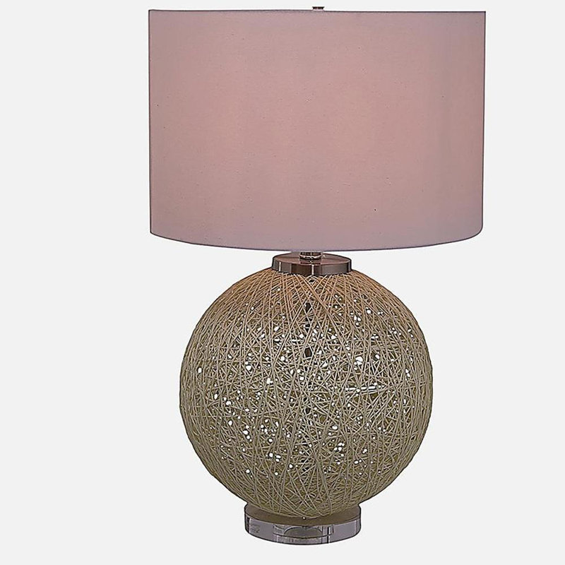 D16.1''xH26'' Table Lamp with Beige Paper Base
