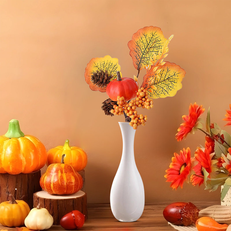  Fleurs artificielles artificielles Fleurs en soie artificielle Fleurs simulées Halloween Décoration de l'Action de grâce Accessoires fleurs artificielles artificielles Feuille d'érable