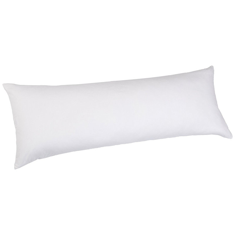 Coussin de corps en microfibre en polyfill Ginter, 13 po x 43 po