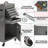 41.1'' Detachable Toolbox Storage Cabinet, 5-Drawer Tool Chest with Wheels (Gray)-778026183
