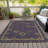 Machine Washable Indoor/Outdoor Xhevrie Eggplant Rug-111820230