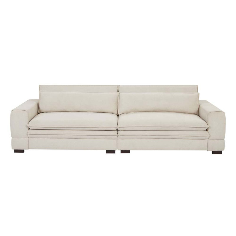 Canapé rembourré 4 places Mitchell, Duplicata de tissu beige