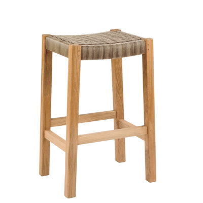 Frances Outdoor Teak Bar Stool