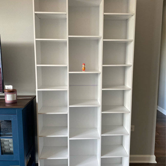 Beetner 71.3''H 8-Tier Cube Bookcase, Media Storage Shelves (Adjustable Shelves) - White