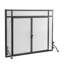 Flat Guard Fire Screen With Doors in Solid Steel, 39"W x 31"H-83849636