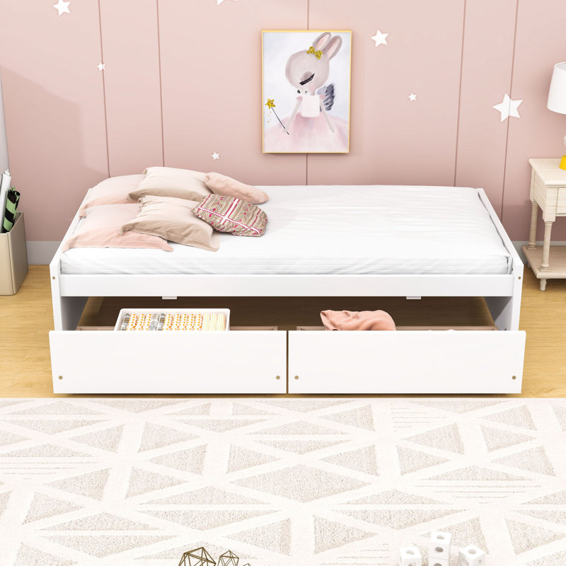 Casstown Twin Daybed with Two Drawers, White
