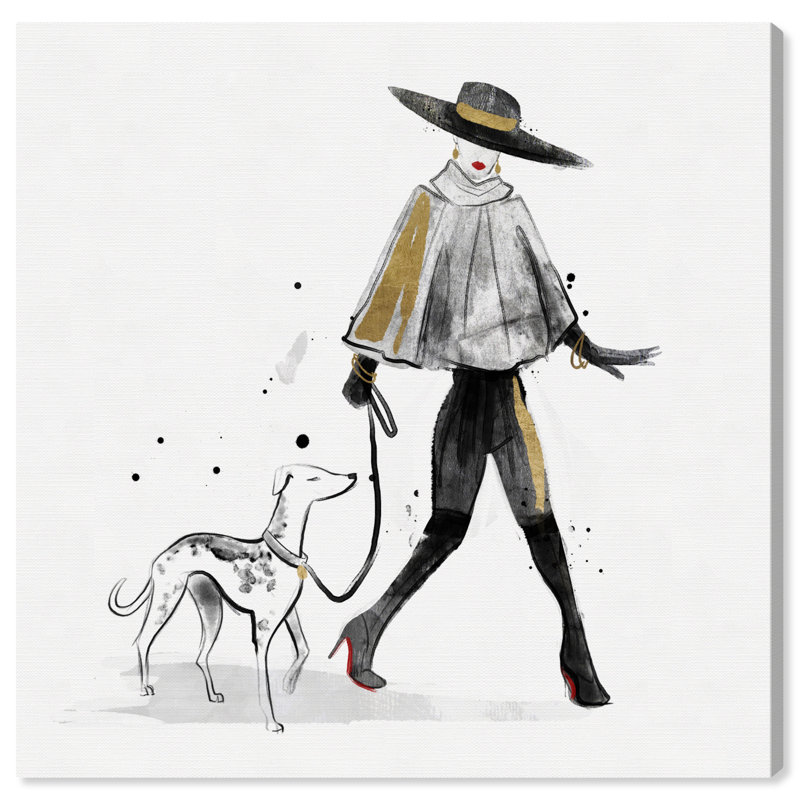 Impression sur toile, "Fashion and Glam Inkwash", H 20 po x l 20 po x P 0,8 po