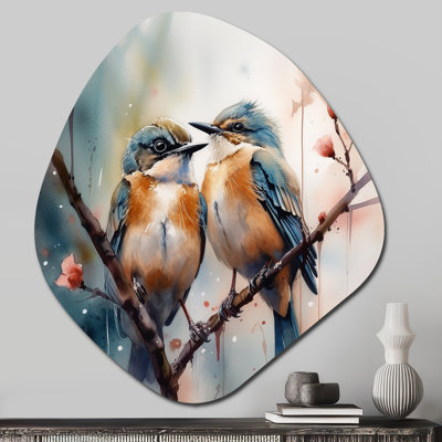 Lesperance - Bird Floral Nebula Shape Irregular Metal Wall Decor