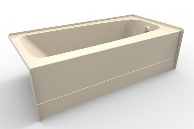 Baignoire de trempage en acrylique 60 po x 32 po Builder, Biscuit
