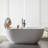 59'' x 29'' Freestanding Soaking Solid Surface Bathtub-87884902