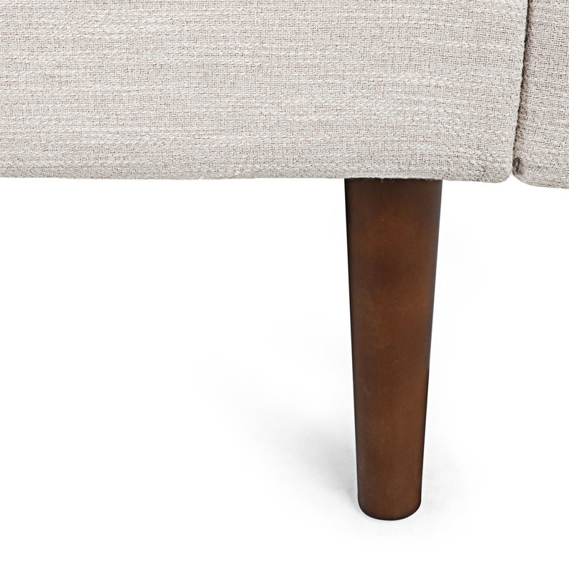 Coryon 3 Seater Sofa with Nailhead Trim, Accent Sofa, Beige Fabric
