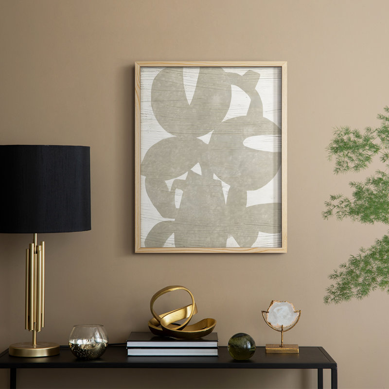 «Abstract Paper Bouquet I», reproduction encadrée - bois massif, H 30 po x l 24 po, Natural Framed