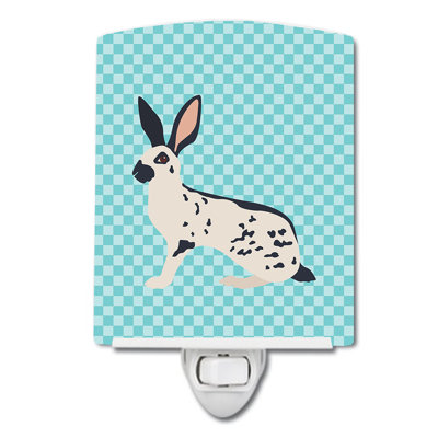 English Spot Rabbit Check Ceramic Night Light