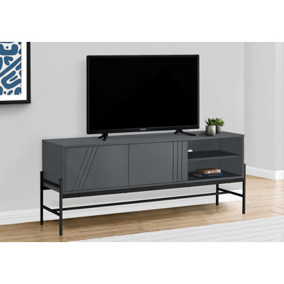 Fashionable And Functional TV Stand With Storage Cabinet, Media Display Shelf And Wire Management, Suitable For Living Room, Bedroom And Office