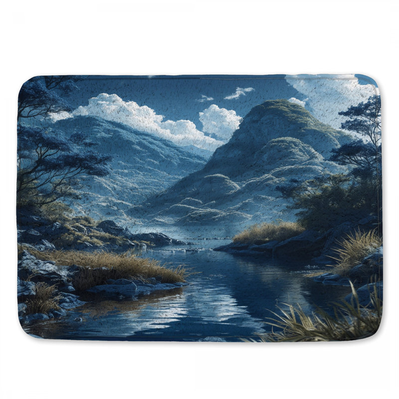 Tapis de bain Mountain River, L 34 po x L 21 po