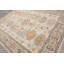 Tapis beige en laine touffeté à la main à motif géométrique transitionnel